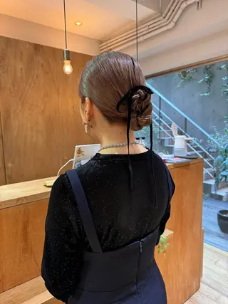 セミロング ヘアアレンジ 【ヘアセット/美眉】 吉川玲のヘアスタイル