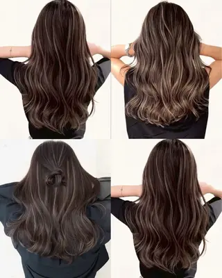 セミロング カラー ヘアアレンジ 髪質改善×ハイトーン 中田啄也のヘアスタイル