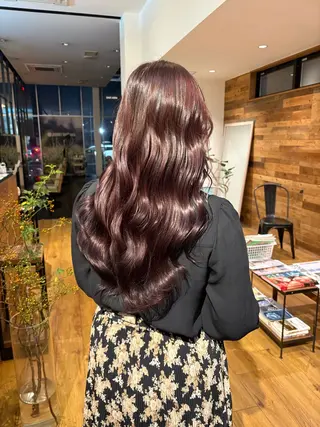 ロング カラー 中村 彩奈のヘアスタイル