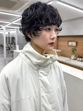 ショート パーマ デザイン✨/レイヤー Kaito🐶/栄のヘアスタイル