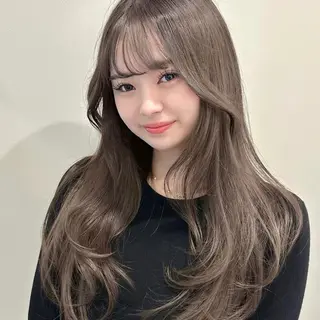 セミロング 🌹ハッシュカット、 レイヤー韓国ヘア🌹のヘアスタイル