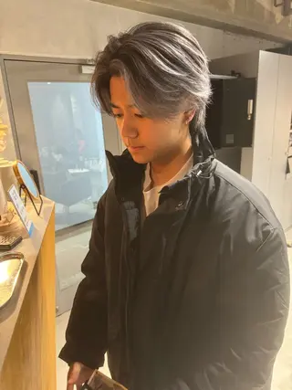 ミディアム カラー パーマ ヘアアレンジ メンズ メンズ特化 しゅうへいのヘアスタイル