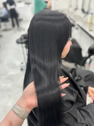 ロング カラー 韓国風暗髪ヘア🤍 🫧MIREIのヘアスタイル