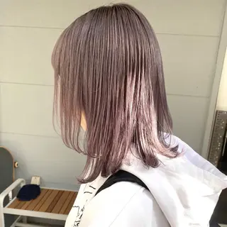 ミディアム カラー ヘアアレンジ lani 天神大名/ブリーチのヘアスタイル