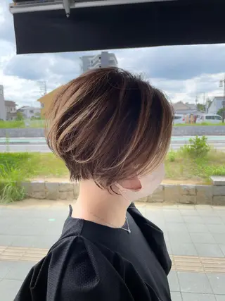 ショート カラー 似合わせスタイル 岡田勇哉のヘアスタイル