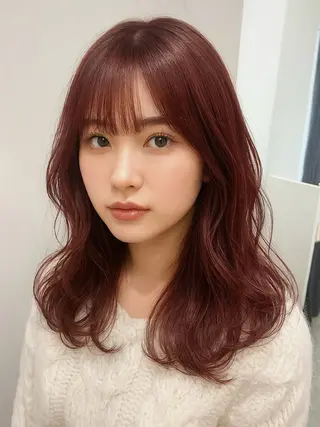 ミディアム カラー 年間1500人担当 代表　南一路のヘアスタイル