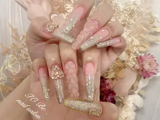 ロング Nail Salon To Be珈月のネイルデザイン