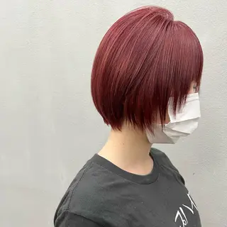 ショート カラー 🌱小顔魅せカット 透明感カラー/泉綺のヘアスタイル