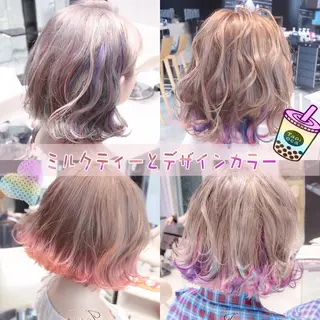 ミディアム カラー ヘアアレンジ Re:ta Hair 飯田淳平のヘアスタイル
