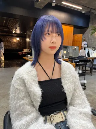 セミロング カラー haco＋所属・圧倒的デザイン力 店長🎨RENAのヘアスタイル