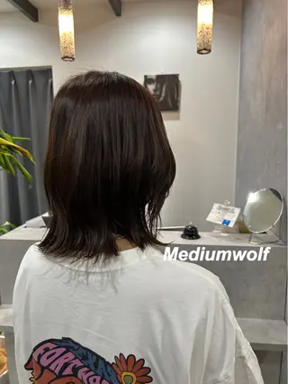ミディアム プルエクステ/インナ ーカラー🦊はるなのヘアスタイル