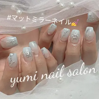 ネイル shineジェル& チップ長さだしのネイルデザイン