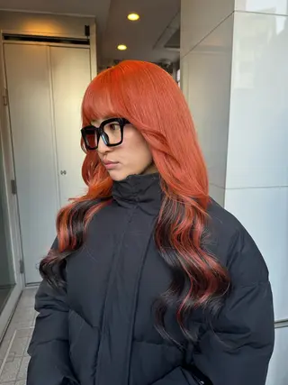 ロング カラー ハイトーン&髪質改善 ＆韓国エクステ🤎のヘアスタイル