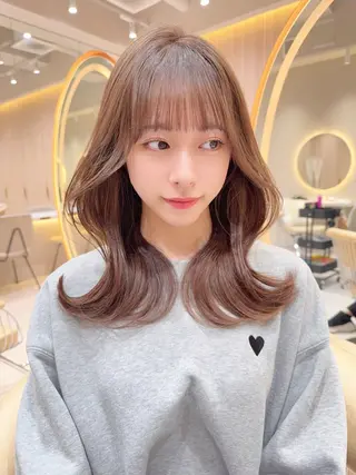 セミロング カラー レイヤー❣️縮毛矯正 川村利幸のヘアスタイル