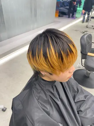 ショート カラー カンナ【Y2Kネイル /コーンロウ】のネイルデザイン