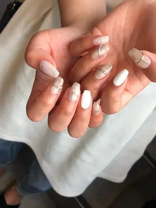 ロング カラー ヘアアレンジ キッズ ネイル マツエク・マツパ 福田 加奈のネイルデザイン