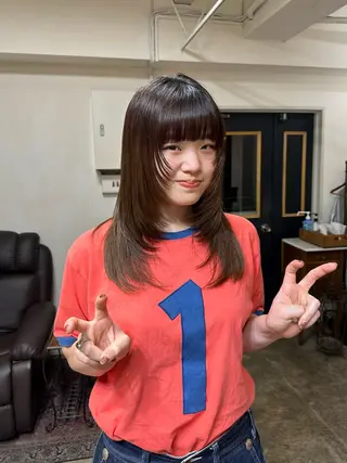 セミロング NAGISA 🎀透明感カラー🎀のヘアスタイル