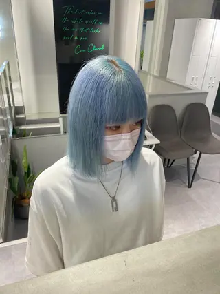 ミディアム カラー ikuma/ ミルクティーのヘアスタイル