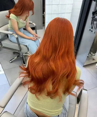 ロング カラー ヘアアレンジ 🐹ブリーチ/ボブ /韓国ヘア/蓮🐹のヘアスタイル