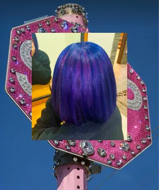 ロング カラー あやか/ハイトーンカ ラー/デザインカラーのヘアスタイル