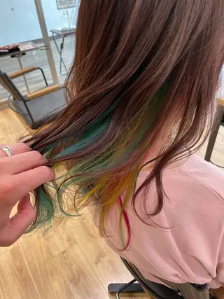 セミロング カラー エイジングケア特化 美容師✂️山崎竜二のヘアスタイル