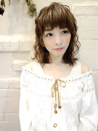 ミディアム まつパ・ヘアセット ♡Chinami♡のマツエク・マツパデザイン