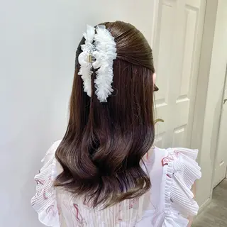 ヘアアレンジ ハイトーンカラー/ 長さだし🐇きょうかのヘアスタイル