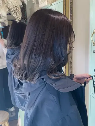 ミディアム カラー 透明感カラー/韓国 ヘア🩶yuri🩵のヘアスタイル