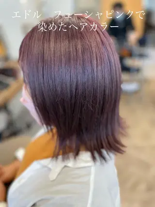 ミディアム カラー no4ナチュラル戸祭所属・山越 美裕樹のヘアスタイル