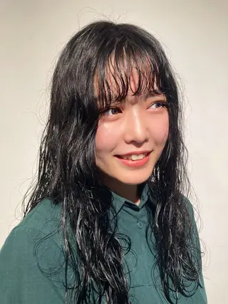 ロング パーマ 🛑柔らか透明感 カラー🛑大谷のヘアスタイル