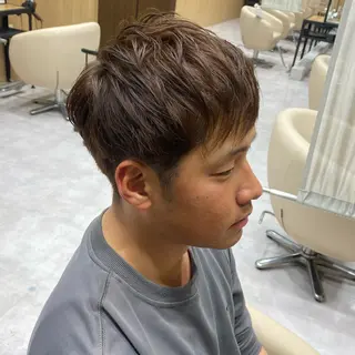 ショート カラー メンズ UNIX所属・村上翼/ハンサム ショート/パーマのヘアスタイル