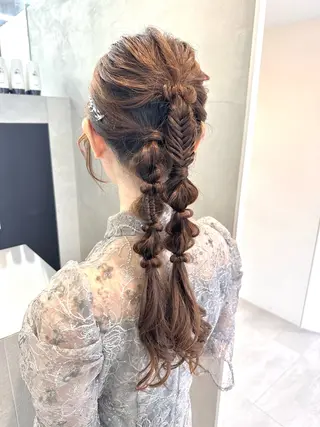 ロング ヘアアレンジ 染谷 遥花のヘアスタイル