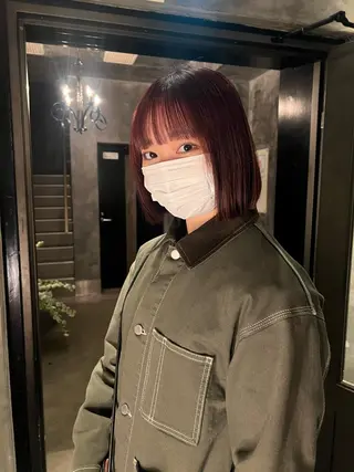 ミディアム カラー haco＋所属・圧倒的デザイン力 店長🎨RENAのヘアスタイル