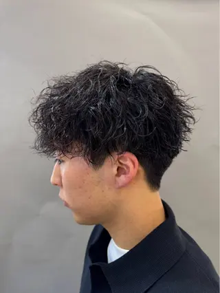 ショート メンズ センターパート/ 暖色カラーayuのヘアスタイル