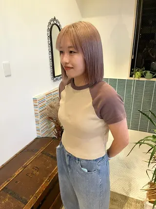 ミディアム カラー 🩷ハイトーン透明感 レイヤー🩷ユリカのヘアスタイル