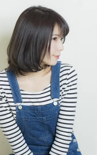 ミディアム Agu  hair rupia 金沢店所属・金沢美容室/ 艶髪/夜営業/JINのヘアスタイル