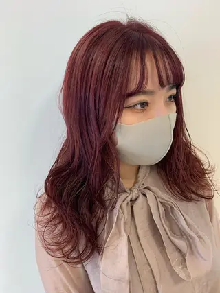 ミディアム カラー 暖色専門美容師🎀 お客様満足度◎のヘアスタイル