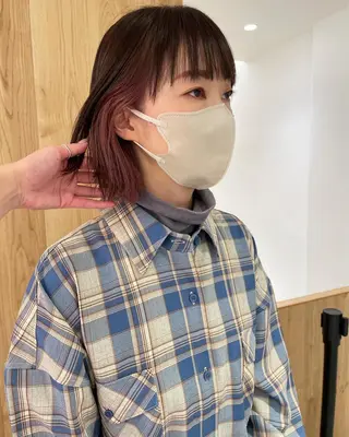 ショート カラー iet.所属・ウルフ/ボブ/耳ツボ ジュエリー◎ricoのヘアスタイル