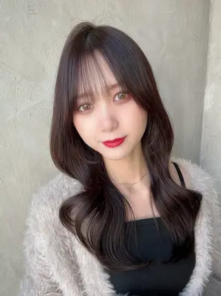 ロング 新宿✨顔周りカット 韓国ヘア/坂本亜裟海のヘアスタイル