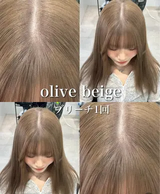 カラー 🫧ミルクティー ブリーチRIKU🫧のヘアスタイル