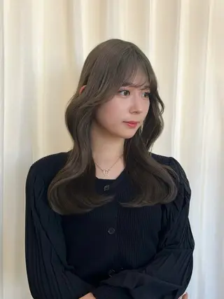 ロング カラー 顔まわり/オフィス カラー/青栁優🔆のヘアスタイル