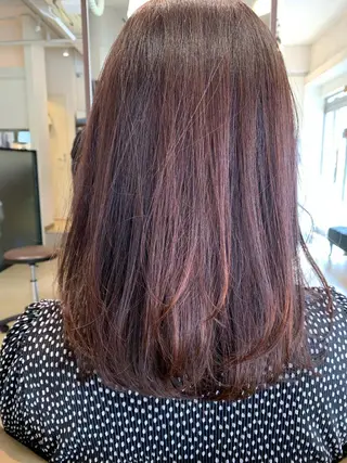 ミディアム カラー newi saLyu 片岡ふきのヘアスタイル