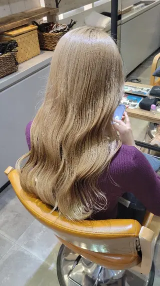 ロング カラー シェル🦋 【韓国風】のヘアスタイル