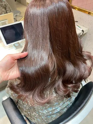 セミロング カラー 新宿/韓国ヘア 中明度カラー/かやのヘアスタイル