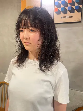ロング パーマ さの あやねのヘアスタイル