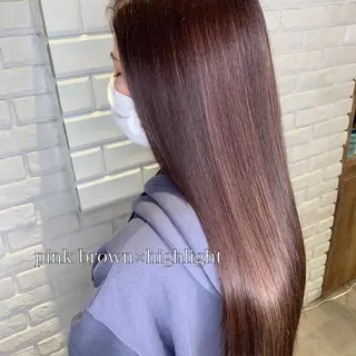 ロング カラー ヘアアレンジ 髪質改善/縮毛矯正 艶カラー/珠聡のヘアスタイル