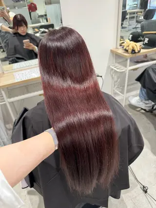 ロング ARISA︎ ハイトーン/メンズCのヘアスタイル