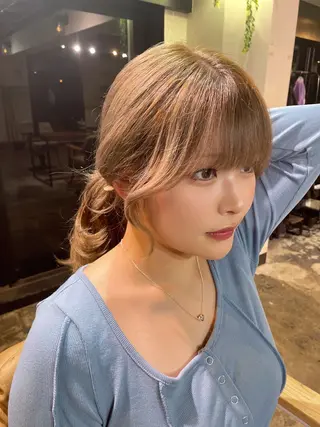 カラー La fith hair ray 札幌店所属・顔まわり/W カラー/リョウのヘアスタイル