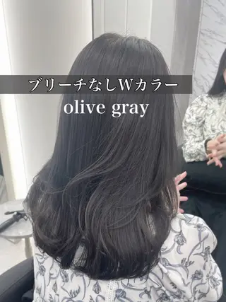 ミディアム カラー 心斎橋/ブリーチなし 髪質改善/レイヤーのヘアスタイル