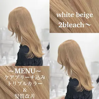 ロング カラー ハイトーン/ダブルカ ラー/RINKA🎀のヘアスタイル